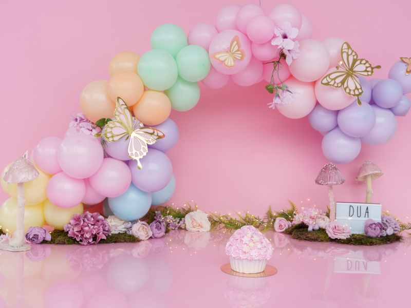 488. Ballonnenboog pastel vlinders